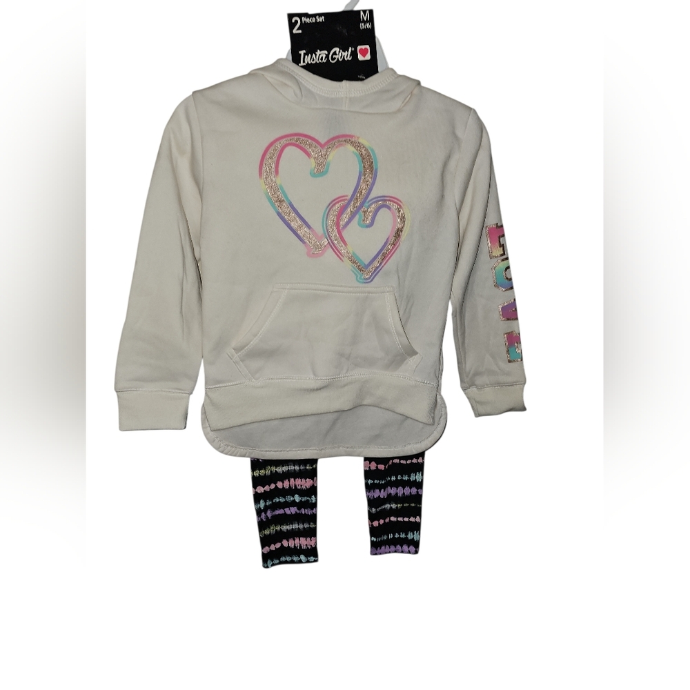 Girl's Graphic Sweatshirt and Leggings